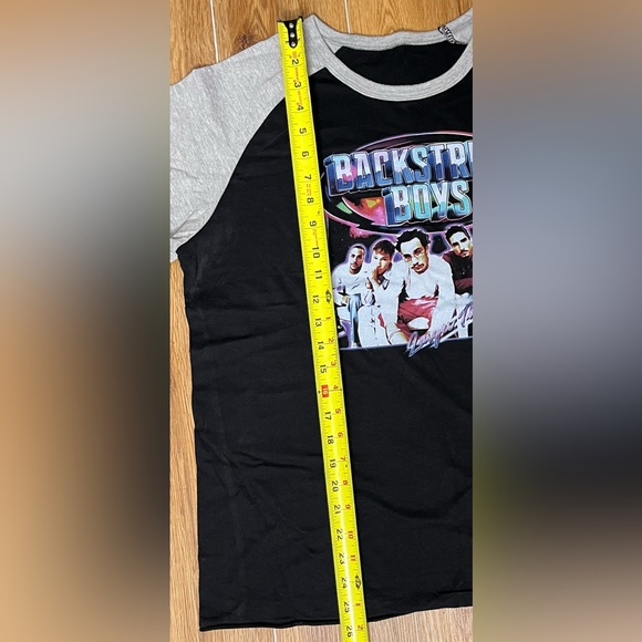 Backstreet Boys BSB Throwback Shirt Baseball Style Cut Sleeves LARGE Nsync 00s - Picture 4 of 6